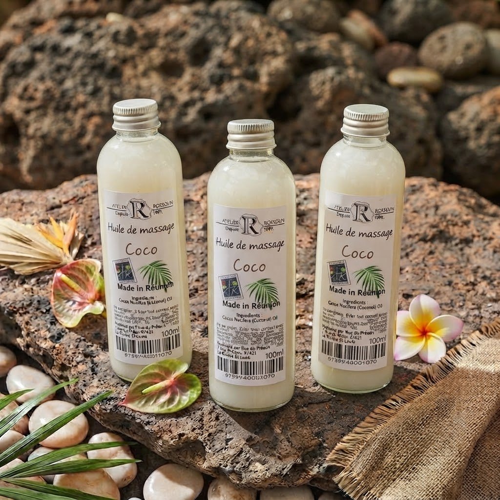 Huile de coco neutre 🥥 Massage, corps & cheveux - ConfiPéi Boutique