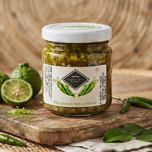 Pâte de piment vert Combava 🌶️ - ConfiPéi Boutique