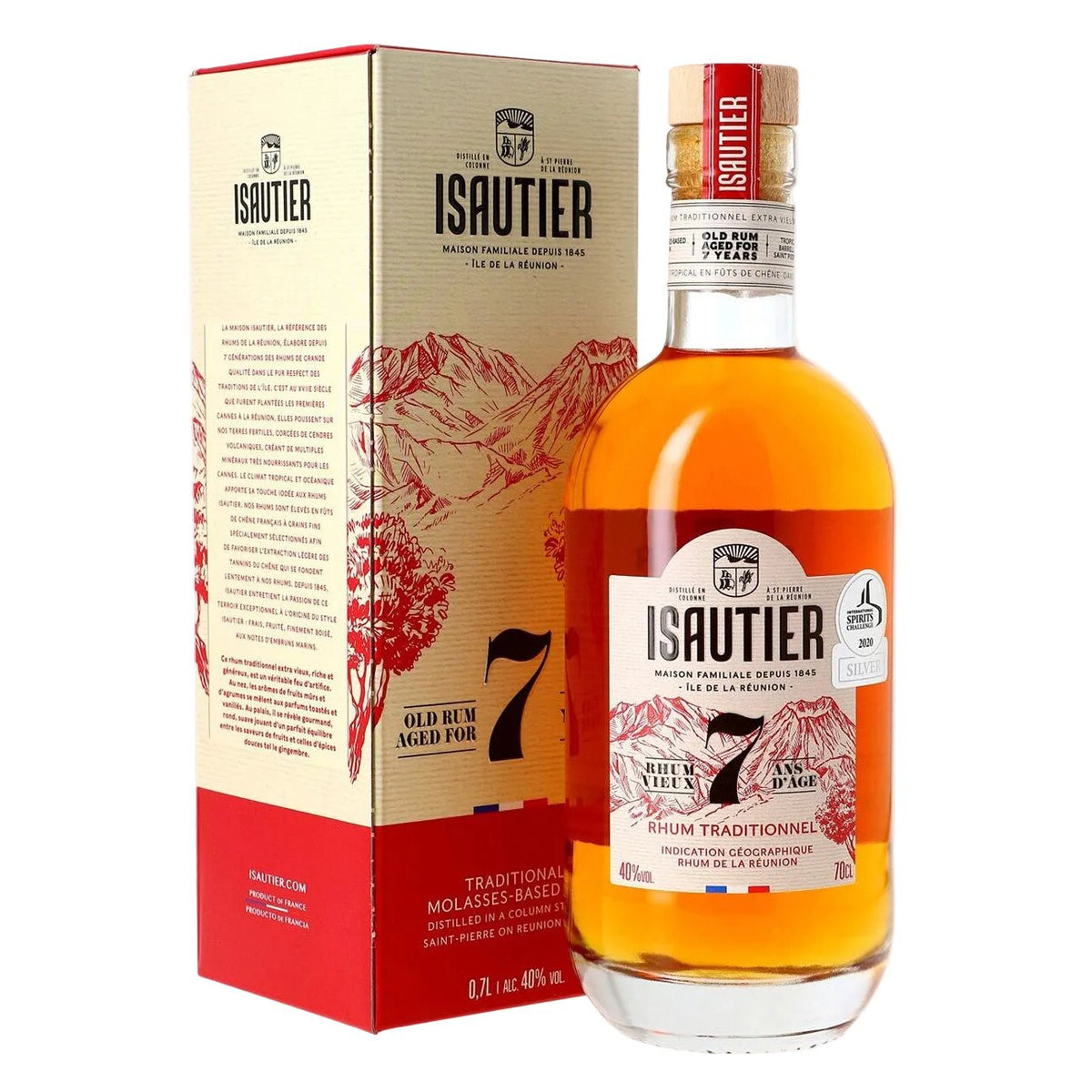 Rhum vieux 7 ans Isautier 40% 70cl - ConfiPéi Boutique